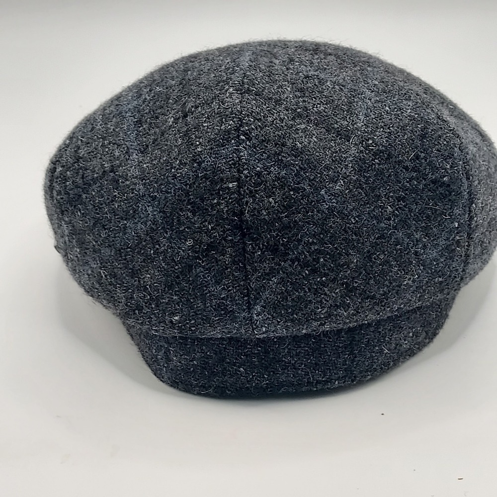 Monterrey Mens Medium Flat Cap Gray Plaid Wool Blend Newsboy Ivy Hat